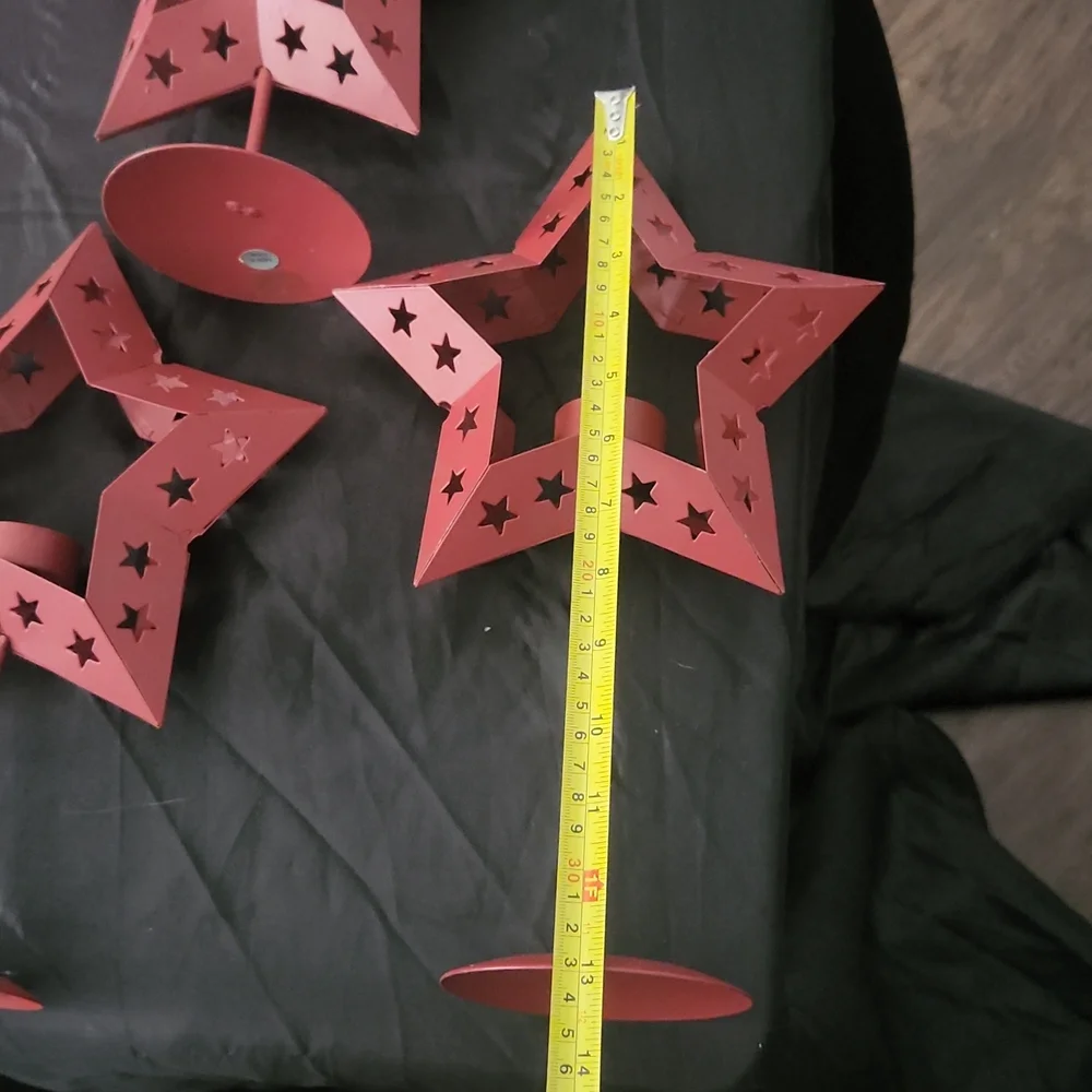 Set of 3 Star Tealight Candle Holders - Picture 13 of 15